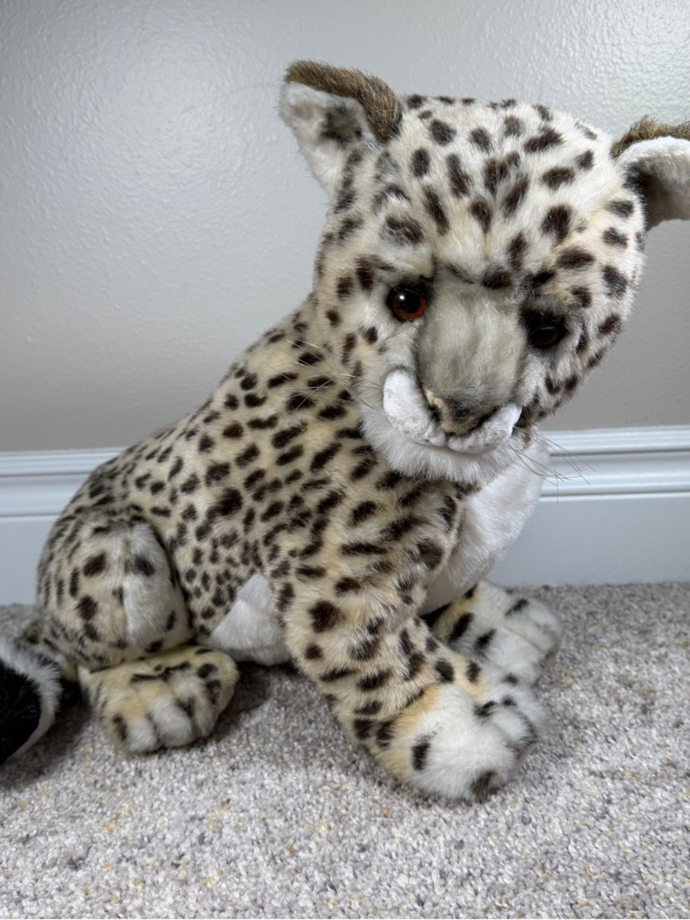 Vintage Realistic 1983 Avanti Wallace Berrie 13" Plush Cheetah Cub Cat  Korea